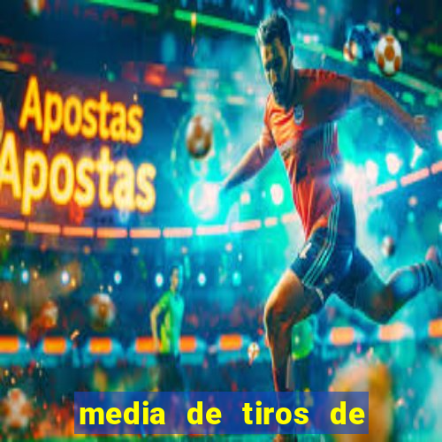 media de tiros de meta por jogo